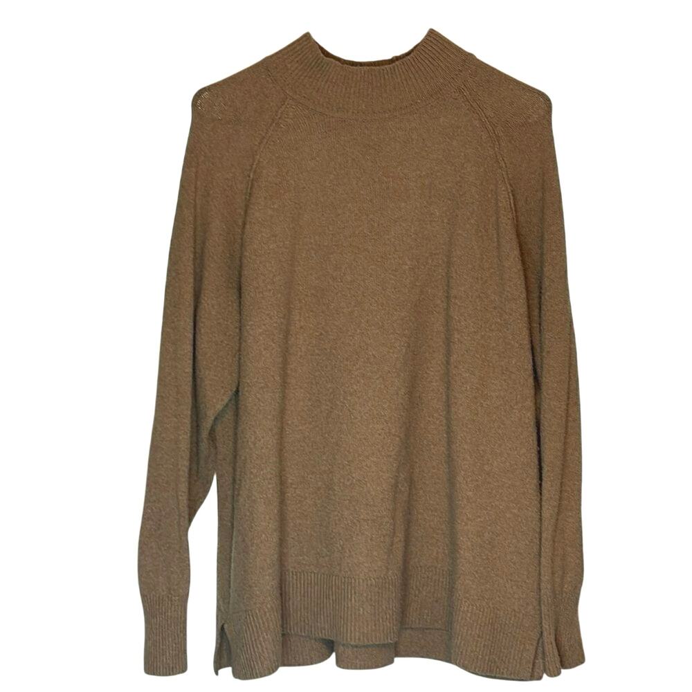 Sonoma Mock Neck Sweater XXL Camel Brown Lightweight Pullover Tunic